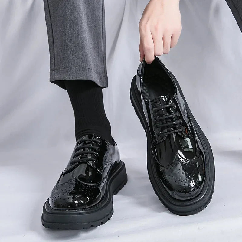 Green Patent Leather Oxford Shoes – Men’s Formal Business Dress Shoes - Evallys.com