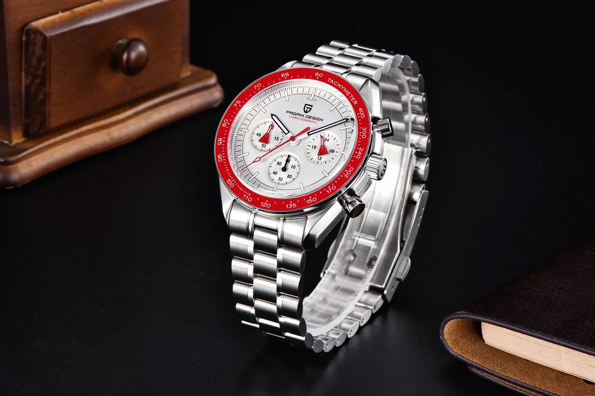 PAGANI DESIGN V4 New Quartz Men's Automatic Date Speed Chronograph Sapphire Mirror Sport Waterproof Watch All Steel VK63 Watches - Evallys.com