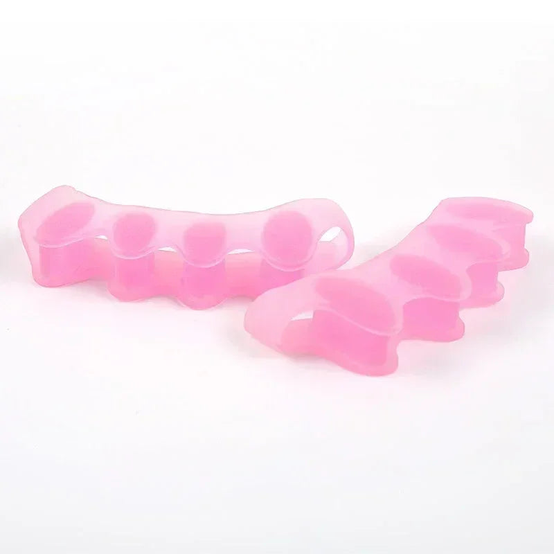 1 Pair Silicone Toe Separator, Bunion Corrector,Hammer Toe Corrector, Soft Silicone Material for Toe Separation Foot Care Tool - Evallys.com