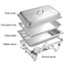 Chafing Dish Buffet Set 8QT Electric Stainless Steel 2/4/ Pack Full Size Pans Food Warmer Chafing Fuel Holder for Party Catering