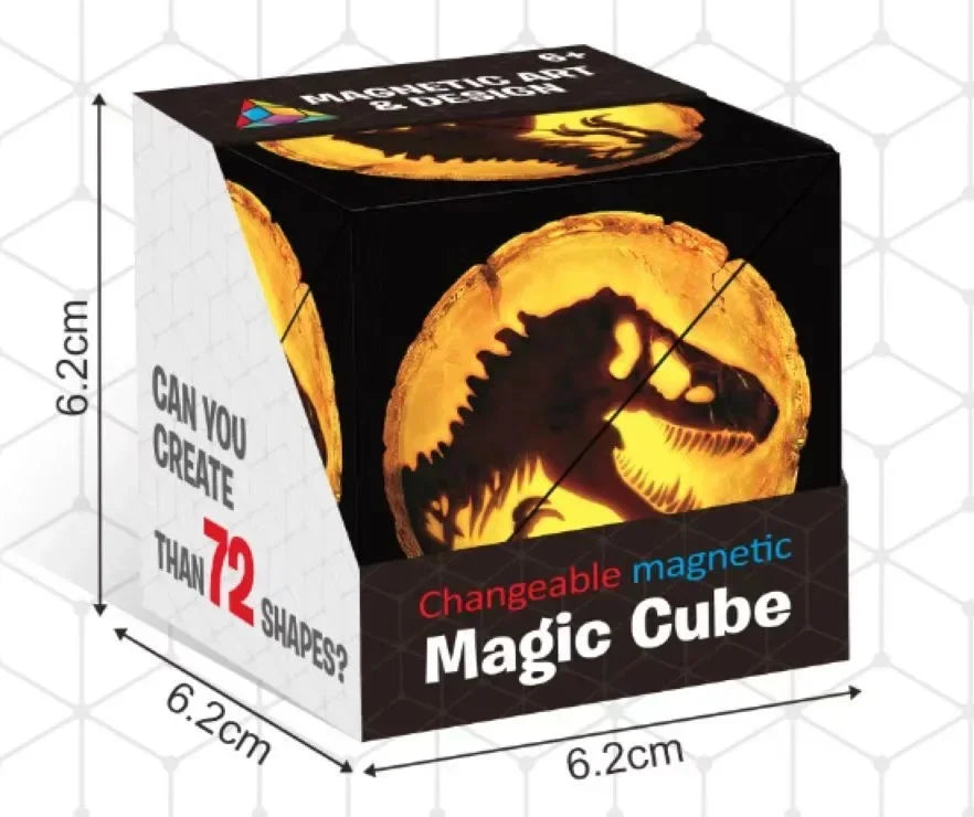 Variety Geometric Changeable Magnetic Magic Cube Anti Stress 3D Hand Flip Puzzle Cube Kids Stress Reliever Fidget Toy - Evallys.com