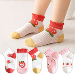 5 PAir Set Children Socks Summer Fishnet Boy Socks Spring Summer Thin Mesh Boat Socks Boys Girls Short Socks - Evallys.com