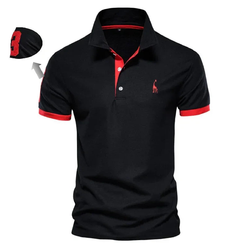AIOPESON Embroidery 35% Cotton Polo Shirts for Men Casual Solid Color Slim Fit Mens Polos New Summer Fashion Brand Men Clothing - Evallys.com