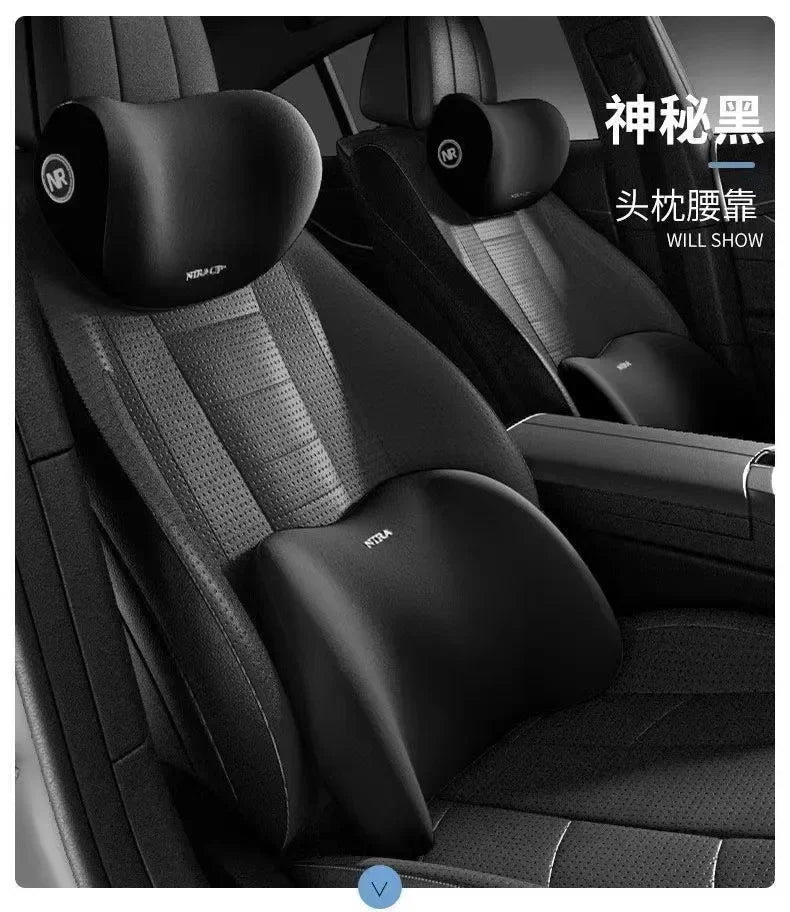 Car Headrest/Lumbar Support Car Neck Pillow Waist Cushion Driver Seat Backrest Car Cushion Driving Lumbar Support Waist Support - Evallys.com