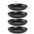 4/16Pcs Black Plastic Cutlery Set Reusable Plates Bowl Cups 4 Sets for Kitchen Outdoor Camping Party Dinnerware Dishes Set