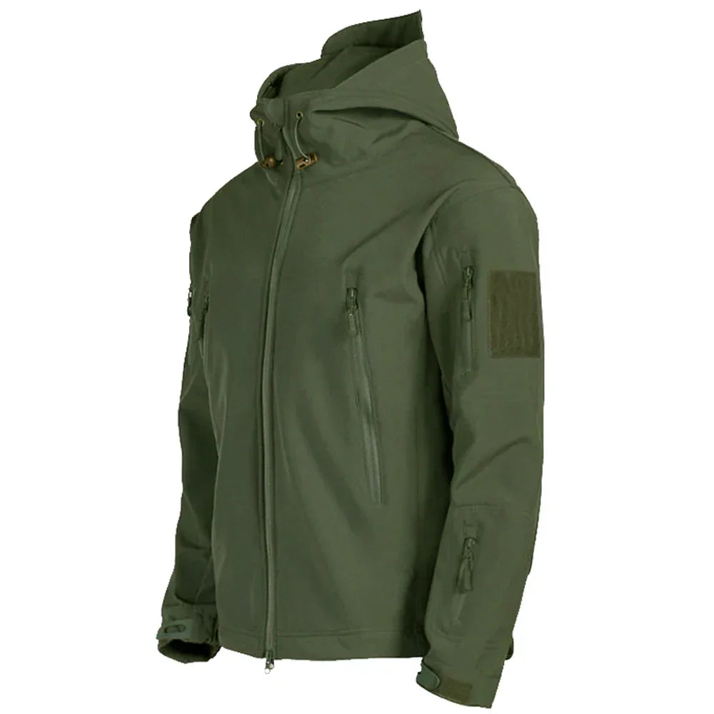 Military Shark Skin Soft Shell Jackets Men Tactical Windproof Waterproof jacket men Army Combat Jackets Mens Hooded Bomber Coats - Evallys.com