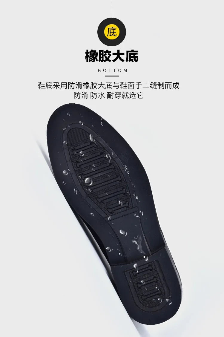 Men Dressing Shoes Formal for Men's Casual Shoe Leather Social Wedding Designer Pointed Toe Black Office Winter Shoes Brand 2023 - Evallys.com