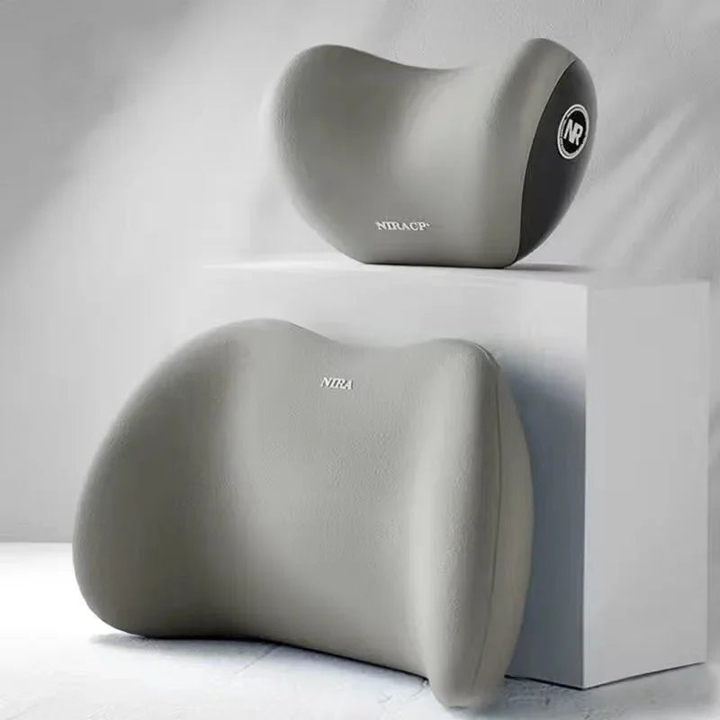 Car Headrest Lumbar Support Memory Foam Vertebral Lumbar Support Car Neck Pillow Back Cushion Office Car Interior Accessories - Evallys.com