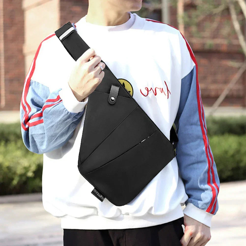 Mens Fashion Chest Bag Multifunctional Fanny Pack Adjustable Strap Simple Sling Bag Anti Theft Bag Ergonomic Waist Pack - Evallys.com