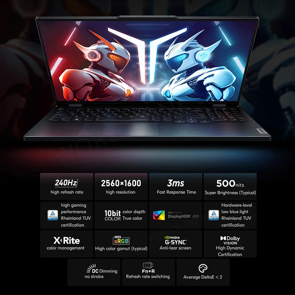 Lenovo Legion Y9000P 2023 16inch Gaming Esports Laptop 32G 2T SSD RTX 4060/4080 13th Intel I5-13500HX/I9-13900HX Gamer Notebook - Evallys.com