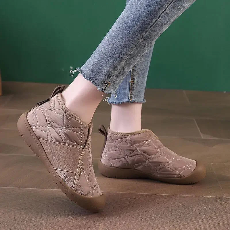 Simple Women Cotton Shoes Plush Warm Womens Snow Boots Lightweight Comfortable Women Casual Shoes in Winter Botines Para Mujeres - Evallys.com