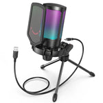 FIFINE Ampligame USB Microphone for Gaming Streaming with Pop Filter Shock Mount&Gain Control,Condenser Mic for PC/MAC - Evallys.com