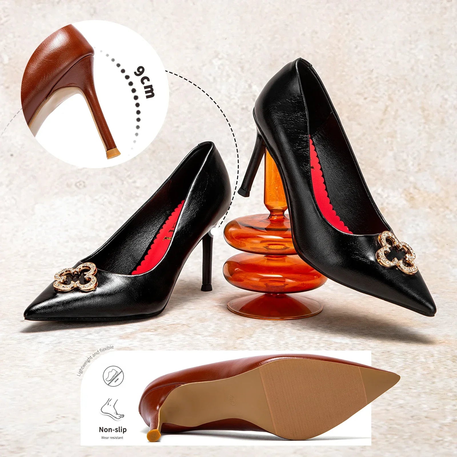 New High Quality Pointed Shoes Business Commuter Women's Shoes Women's High Heels Banquet Party Shoes - Evallys.com