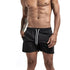 Mens Swim Trunks with Mesh Lining Side Pockets Solid Beach Shorts Quick Dry Lightweight Drawstring Board Shorts Summer Swimwear - Evallys.com