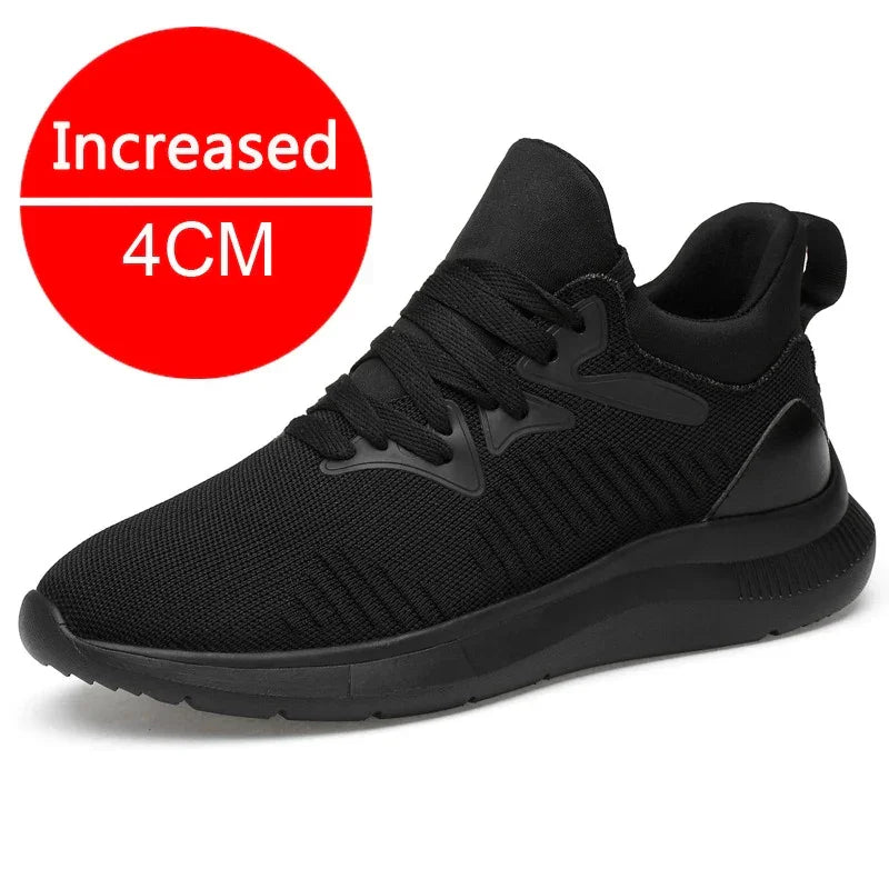 Men’s Elevator Sneakers – Breathable Mesh Height Increasing Shoes (6–10CM) - Evallys.com