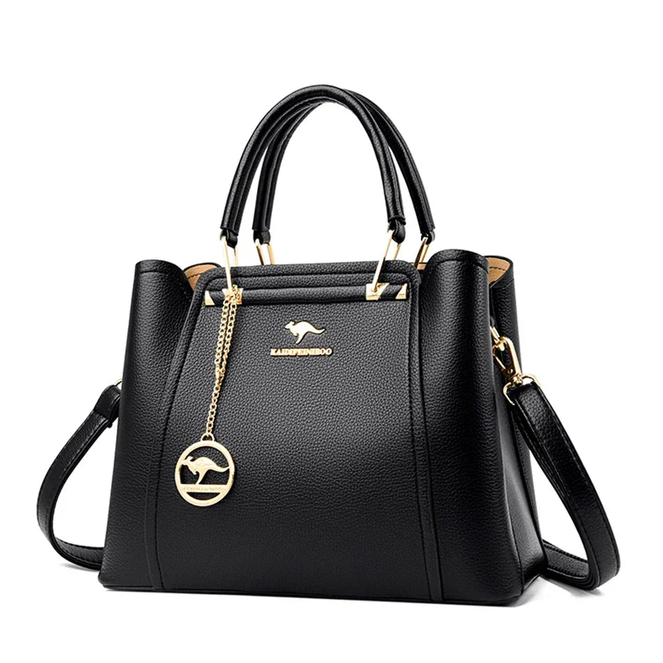 2024 Luxury Women Designer 3 Layers Shoulder Crossbody Sac Ladies Large Capacity Leather Handbags Shopper Brand Messenger Totes - Evallys.com