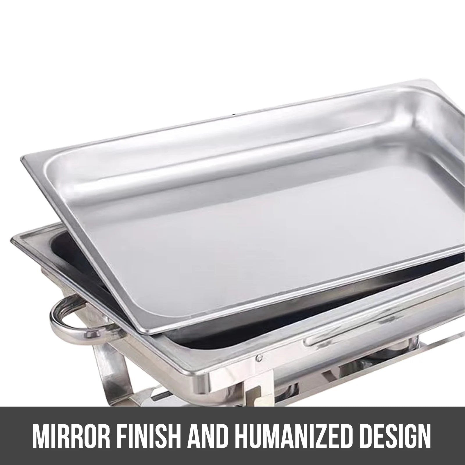 Chafing Dish Buffet Set 8QT Electric Stainless Steel 2/4/ Pack Full Size Pans Food Warmer Chafing Fuel Holder for Party Catering