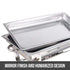 Chafing Dish Buffet Set 8QT Electric Stainless Steel 2/4/ Pack Full Size Pans Food Warmer Chafing Fuel Holder for Party Catering