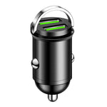 200W Mini Dual Ports USB Car Charger Lighter Fast Charging Car Phone Charger Adapter for iPhone 13 12 Xiaomi Huawei Samsung - Evallys.com
