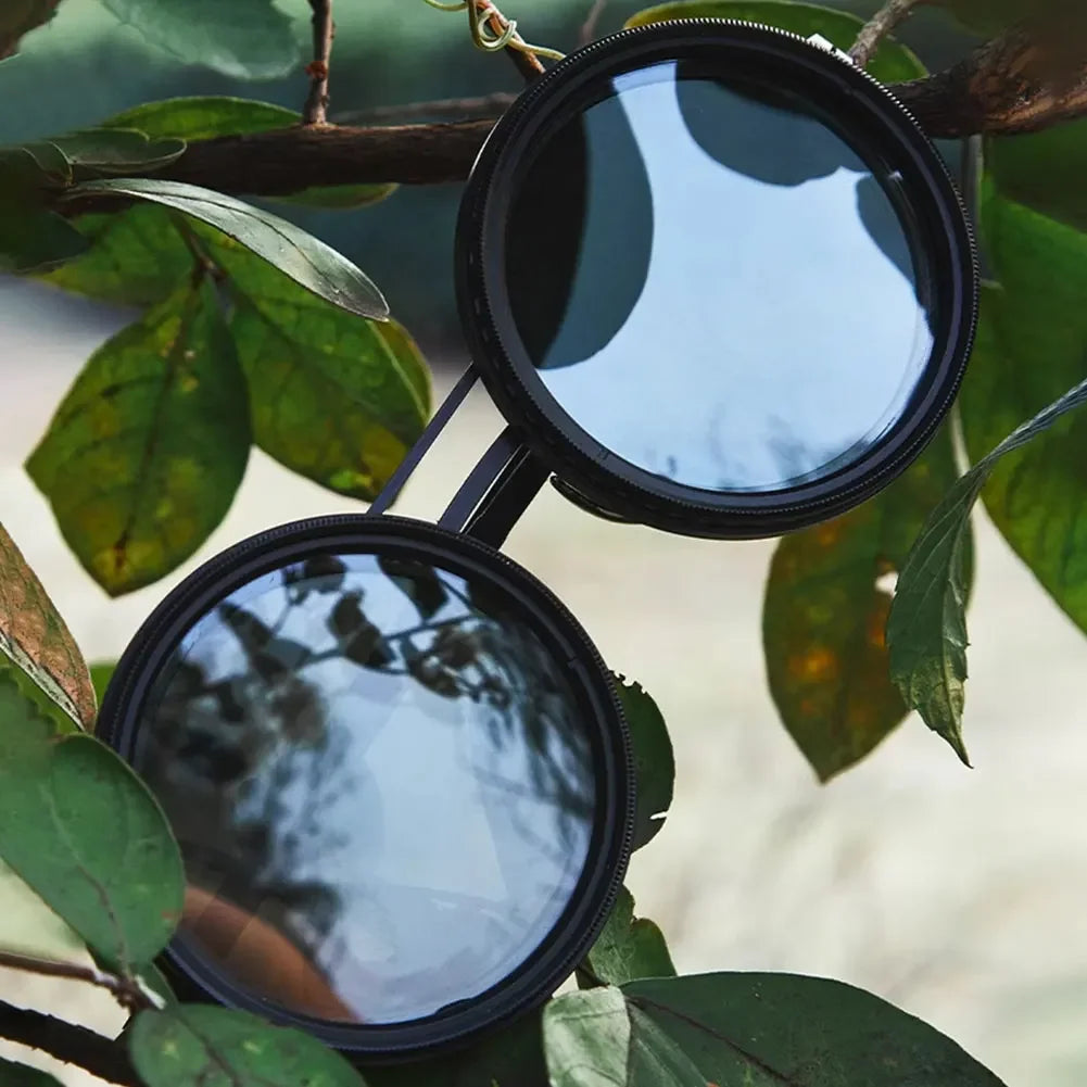 Adjustable 1-9 Sunglasses Fishing Rounded Polarized Glasses Unisex Vintage Style Handcrafted Retro Glasses with ND Filter Lenses - Evallys.com