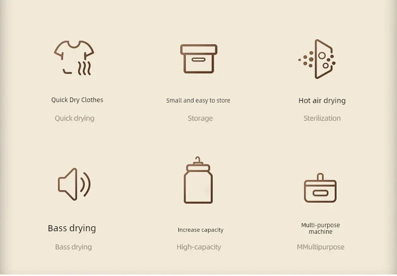 Jietian Portable Foldable Dryer for Student Dormitory - Evallys.com