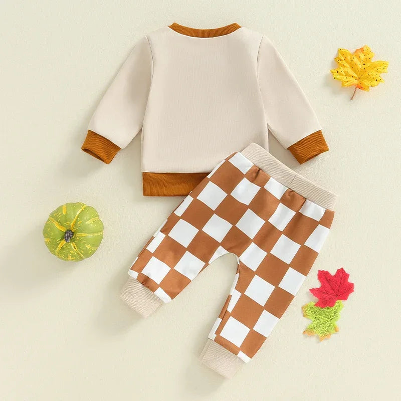 Adorable Infant Halloween Costume with Cute Pumpkin Print and Cozy Striped Leggings for Toddler Autumn Apparel - Evallys.com