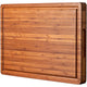 20x15" Extra Large, 1" Thick Bamboo Wood Butcher Chopping Block, Cheese Board
