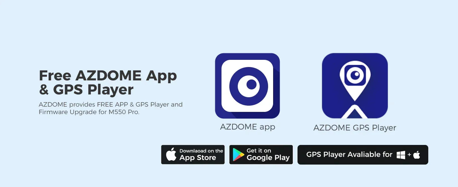 Upgrade AZDOME M550 Pro Car DVR Dash Cam 4K 5.8Ghz WiFi 2/3 Cameras Front/Cabin/Rear Cam GPS Night Vision Parking Monitor داش كا - Evallys.com