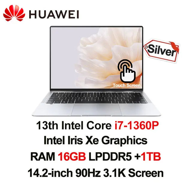 2023 HUAWEI MateBook X Pro Laptop 14.2 Inch i7-1360P 16/32GB 1/2TB 3.1k Touch Screen Notebook Primary Color HDR LTPS PC Computer - Evallys.com # #