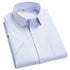 2022 Plus Size 8xL 7XL 6XL Men's Business Short Sleeve Fomal Shirts Man Striped Summer Work Dress Shirt Soft White - Evallys.com