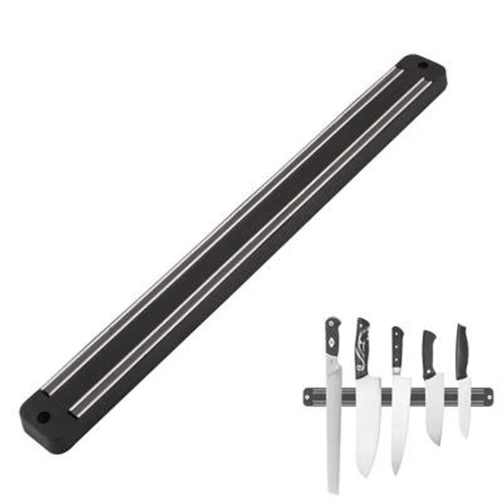 13 Inch Magnetic Knife Holder Wall Mounted Stainless Steel Magnetic Knife Strip Strong Powerful Knifes Rack Storage Kitchen Bar