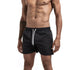 Mens Swim Trunks with Mesh Lining Side Pockets Solid Beach Shorts Quick Dry Lightweight Drawstring Board Shorts Summer Swimwear - Evallys.com