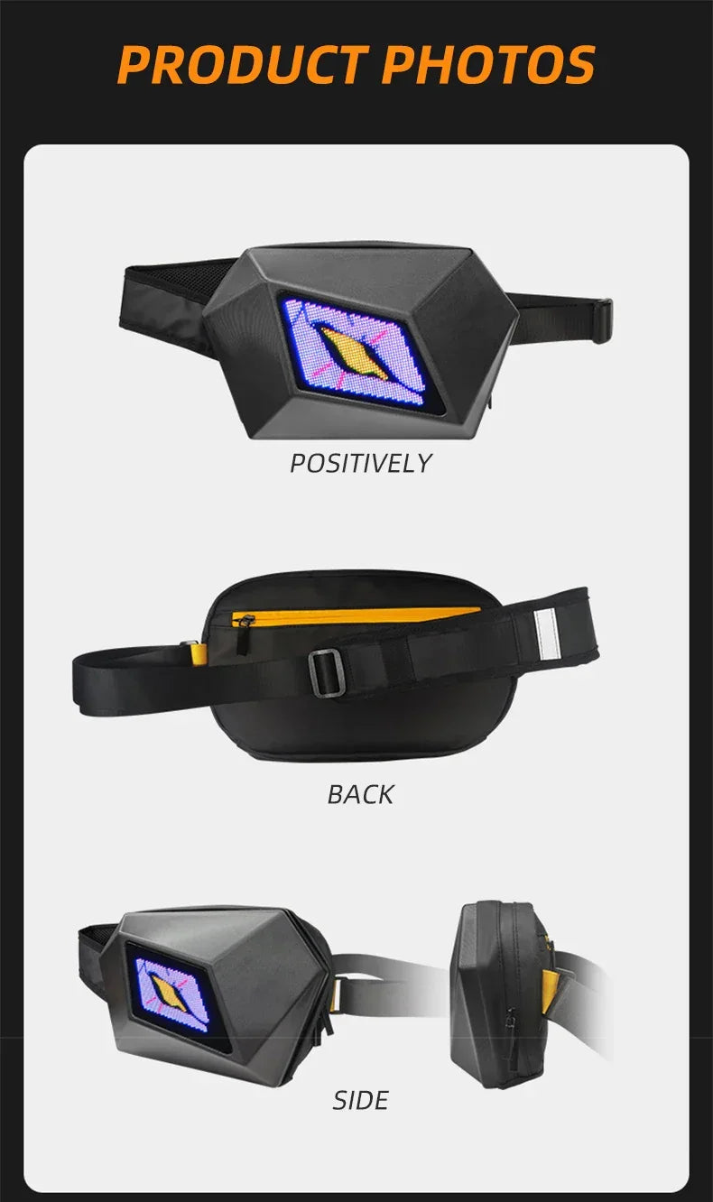 Knight Hard Shell LED Backpack – DIY Cool Style Cycling & Travel Bag - Evallys.com