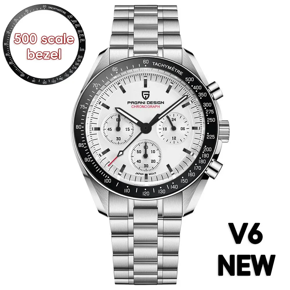 PAGANI DESIGN 2024 New Men's Watches Top Luxury Quartz Watch For Men Auto Date Speed Chronograph AR Sapphire Mirror Wrist watch - Evallys.com