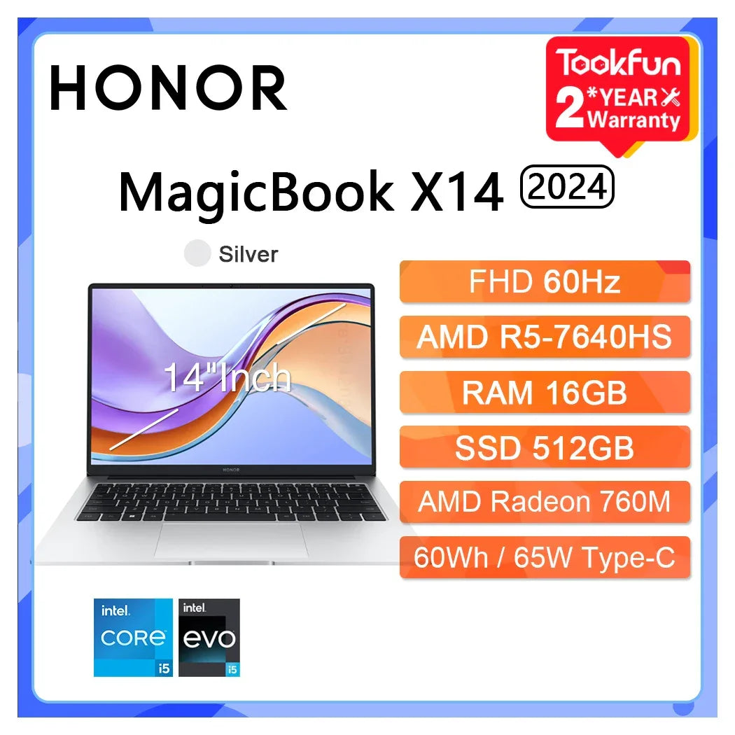 2024 New HONOR Laptop MagicBook X14 Pro 2024 14