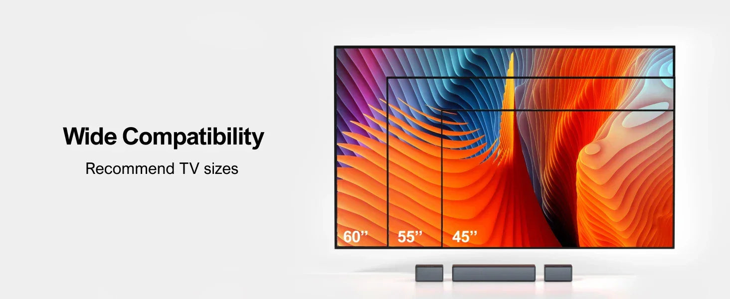 ULTIMEA 320W 5.1 Soundbar with Wireless Subwoofer & 2 Surround Speakers, 3D Surround Sound System Home Theater, APP Control - Evallys.com