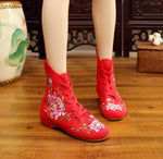 Women’s Ethnic Embroidery Shoes – Vintage Hanfu Canvas Sneakers - Evallys.com