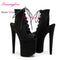 20cm/8Inches Sexy Pole Dance Shoes Women Catwalk Nightclub Strip Gladiator Sandals Lace-up Lady Suede Matte Short Booties