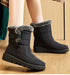 Women's Boots 2024 Trend Winter Shoes For Woman Winter Boots Ankle Low Heels Botas Mujer Waterproof Snow Boots With Fur Shoes - Evallys.com