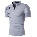 Men's Polo Shirt Golf Shirt Graphic Prints V Neck Outdoor Street Short Sleeves Print Clothing Sports Fashion Streetwear Designer - Evallys.com