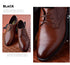Men Dressing Shoes Formal for Men's Casual Shoe Leather Social Wedding Designer Pointed Toe Black Office Winter Shoes Brand 2023 - Evallys.com