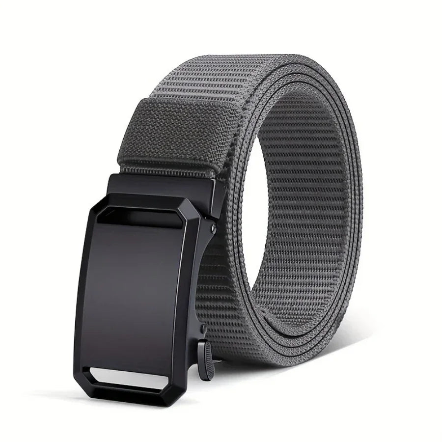 New Automatic Buckle Belt, Canvas Tactical Workwear Casual Outdoor Military Training Pants Belt For Men - Evallys.com