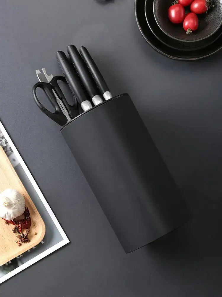 Kitchen Accessories 8.8 inch Kitchen Knife Holder Drainable Chef Knife Stand Plastic Knife Holder Bucket Kitchen Storage Tools