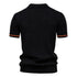 AIOPESON Men's Solid Color Sport Zipper Polo Shirt Athletic Social Polo Shirts for Men Office Slim Fit Polo - Evallys.com