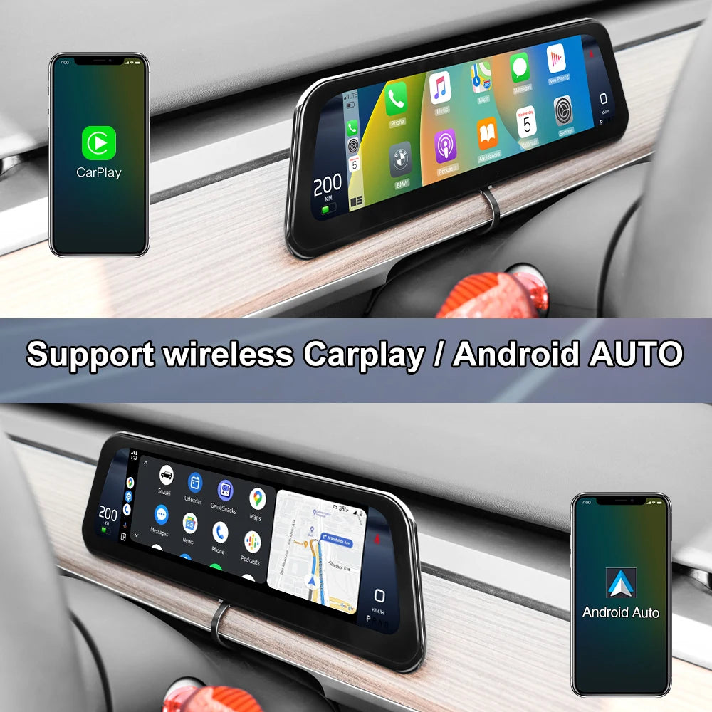 Onlysay Hud Head-Up Display Korean Support Wireless CarPlay OTA Update 9.6 Inch Instrument Display For Tesla Model 3 Y