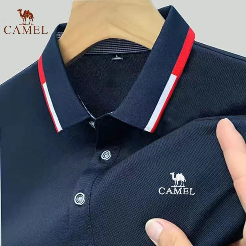 New Summer Brand Embroidered Polo Shirt for Men's High Quality Fashion Casual Comfortable and Breathable Short Sleeved T-shirt - Evallys.com