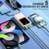 Power Bank Battery Pack Portable Charger 10000mAh with Built-in Cables, PD 22.5W, Slim Design, with LCD Display - Evallys.com