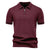 AIOPESON Men's Solid Color Sport Zipper Polo Shirt Athletic Social Polo Shirts for Men Office Slim Fit Polo - Evallys.com