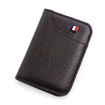 Portable Slim Soft Wallet PU Leather Mini Credit Card Wallet Purse Card Holders for Men Wallet Thin Small Short Wallets - Evallys.com