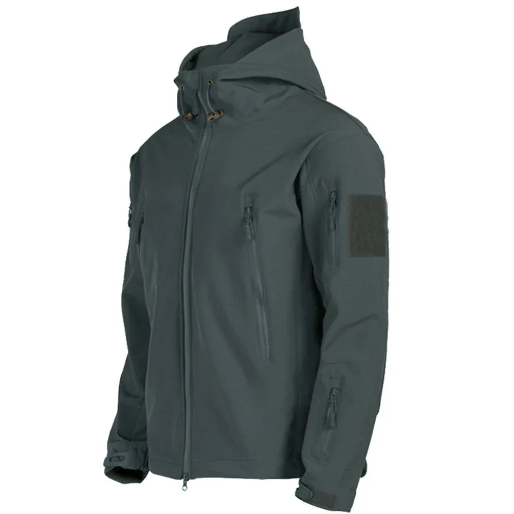 Military Shark Skin Soft Shell Jackets Men Tactical Windproof Waterproof jacket men Army Combat Jackets Mens Hooded Bomber Coats - Evallys.com